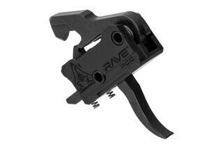 Rise Armament Rave Pistol Caliber Carbine AR9 drop-in trigger features a curved face